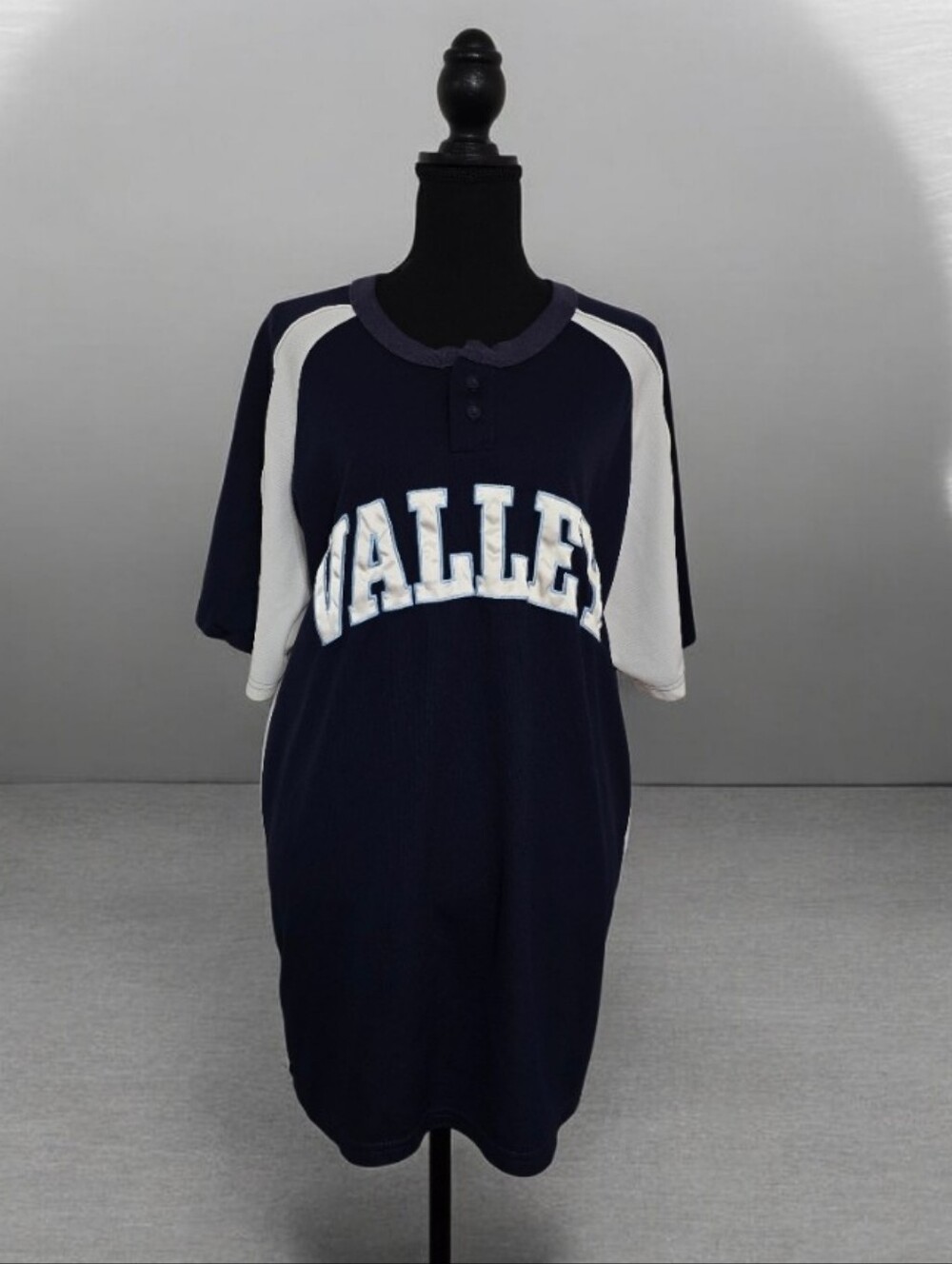 #X10 Valley Navy & White Baseball-Style Tee